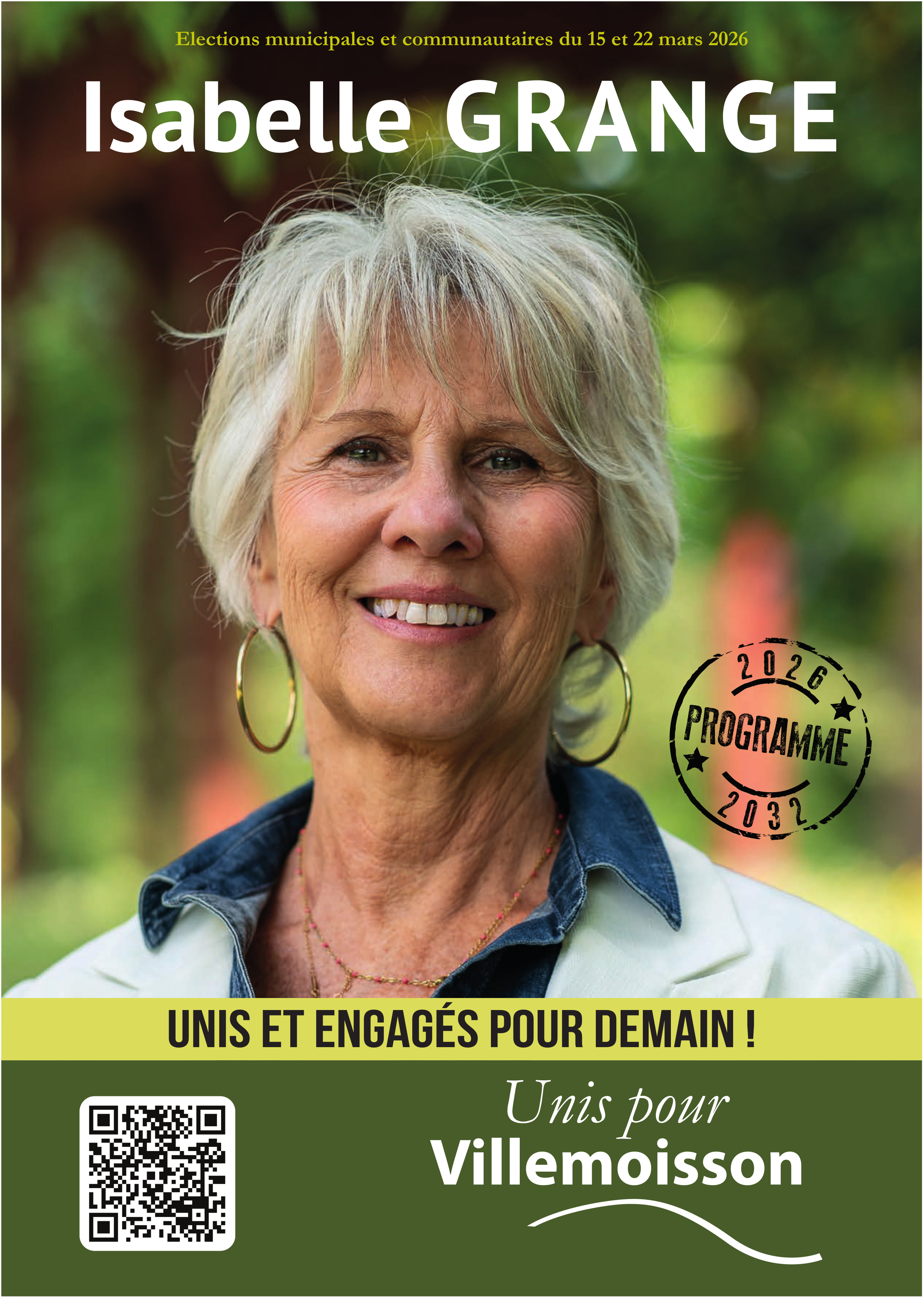 tract Programme électoral page 1.