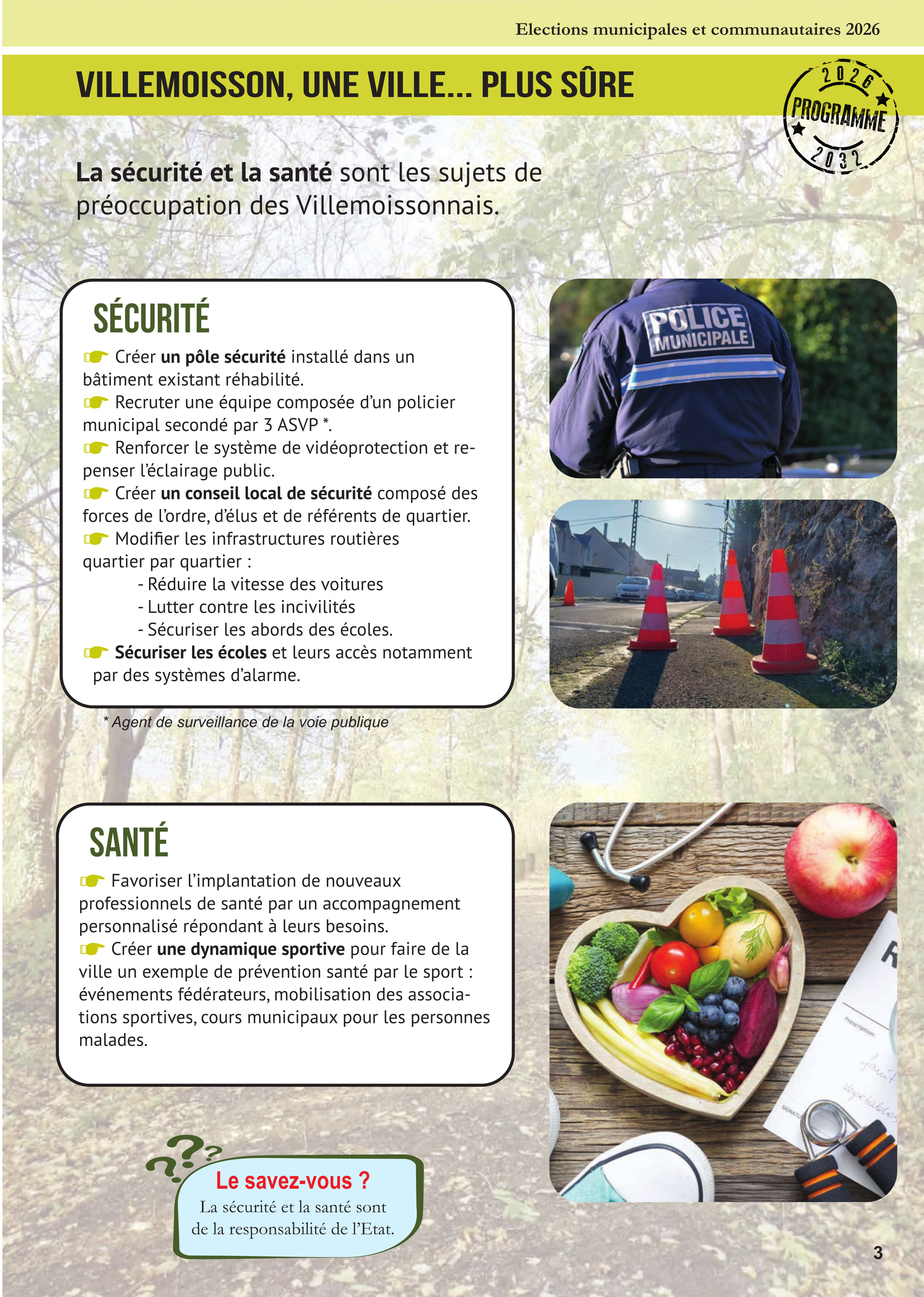 tract Programme électoral page 3.