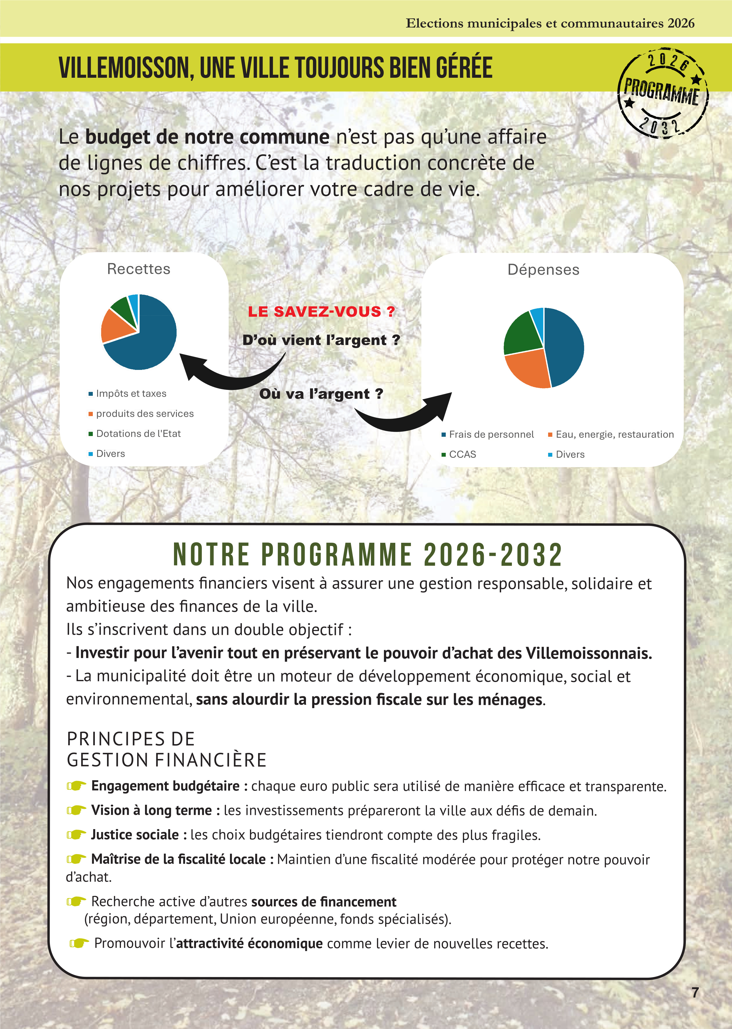 tract Programme électoral page 7.