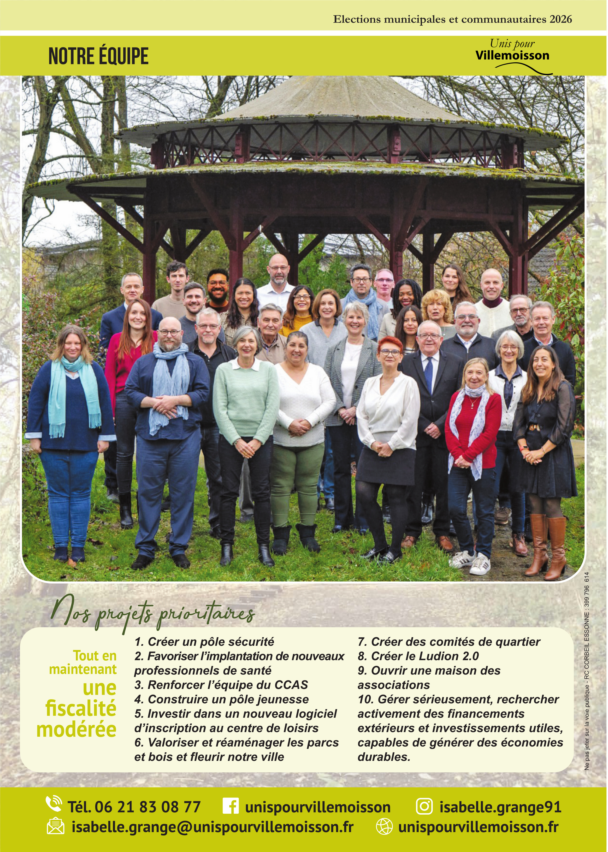 tract Programme électoral page 8.